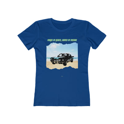 FW-06 "FUELED BY LEGACY, DRIVEN BY PASSION" American Muscle meets Coastal Cool: Classic Muscle Car Womens Premium T-shirt 100% Cotton
