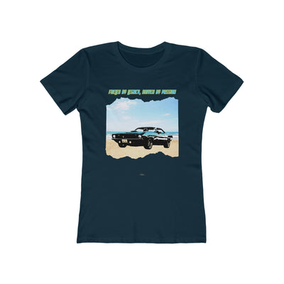 FW-01 "FUELED BY LEGACY, DRIVEN BY PASSION" American Muscle meets Coastal Cool: Classic Muscle Car Womens Premium T-shirt 100% Cotton