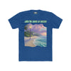 A-04 "Catch the Waves of Success" Seaside Serenity Inspiring Beach Quote Mens Premium T-shirt 100% Cotton