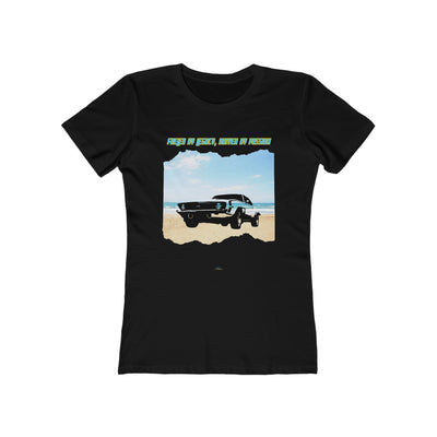 FW-03 "FUELED BY LEGACY, DRIVEN BY PASSION" American Muscle meets Coastal Cool: Classic Muscle Car Womens Premium T-shirt 100% Cotton