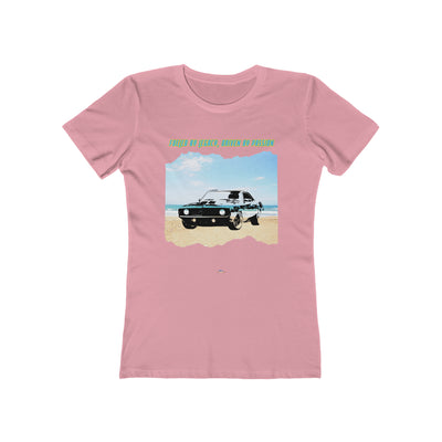 FW-02 "FUELED BY LEGACY, DRIVEN BY PASSION" American Muscle meets Coastal Cool: Classic Muscle Car Womens Premium T-shirt 100% Cotton