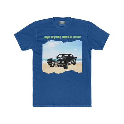 F-06 "FUELED BY LEGACY, DRIVEN BY PASSION" American Muscle meets Coastal Cool: Classic Muscle Car Mens Premium T-shirt 100% Cotton