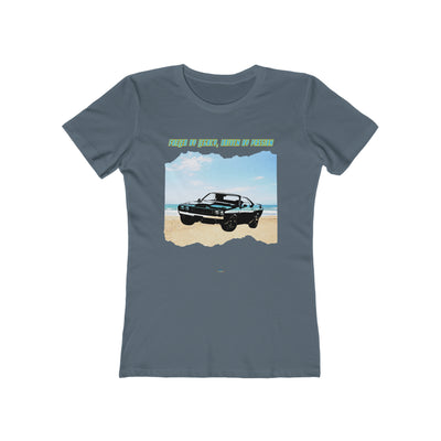 FW-05 "FUELED BY LEGACY, DRIVEN BY PASSION" American Muscle meets Coastal Cool: Classic Muscle Car Womens Premium T-shirt 100% Cotton