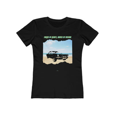 FW-07 "FUELED BY LEGACY, DRIVEN BY PASSION" American Muscle meets Coastal Cool: Classic Muscle Car Womens Premium T-shirt 100% Cotton