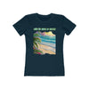 AW-06 "Catch the Waves of Success" Seaside Serenity Inspiring Beach Quote Womens Premium T-shirt 100% Cotton