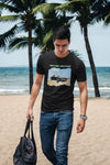 F-04 "FUELED BY LEGACY, DRIVEN BY PASSION" American Muscle meets Coastal Cool: Classic Muscle Car Mens Premium T-shirt 100% Cotton